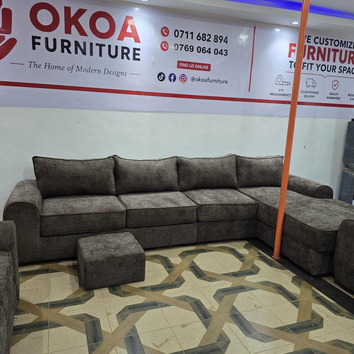 7-Seater L-Shape Sectional Sofa