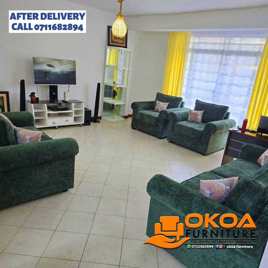 Classic Rolled Arm Sofa Set — image 1
