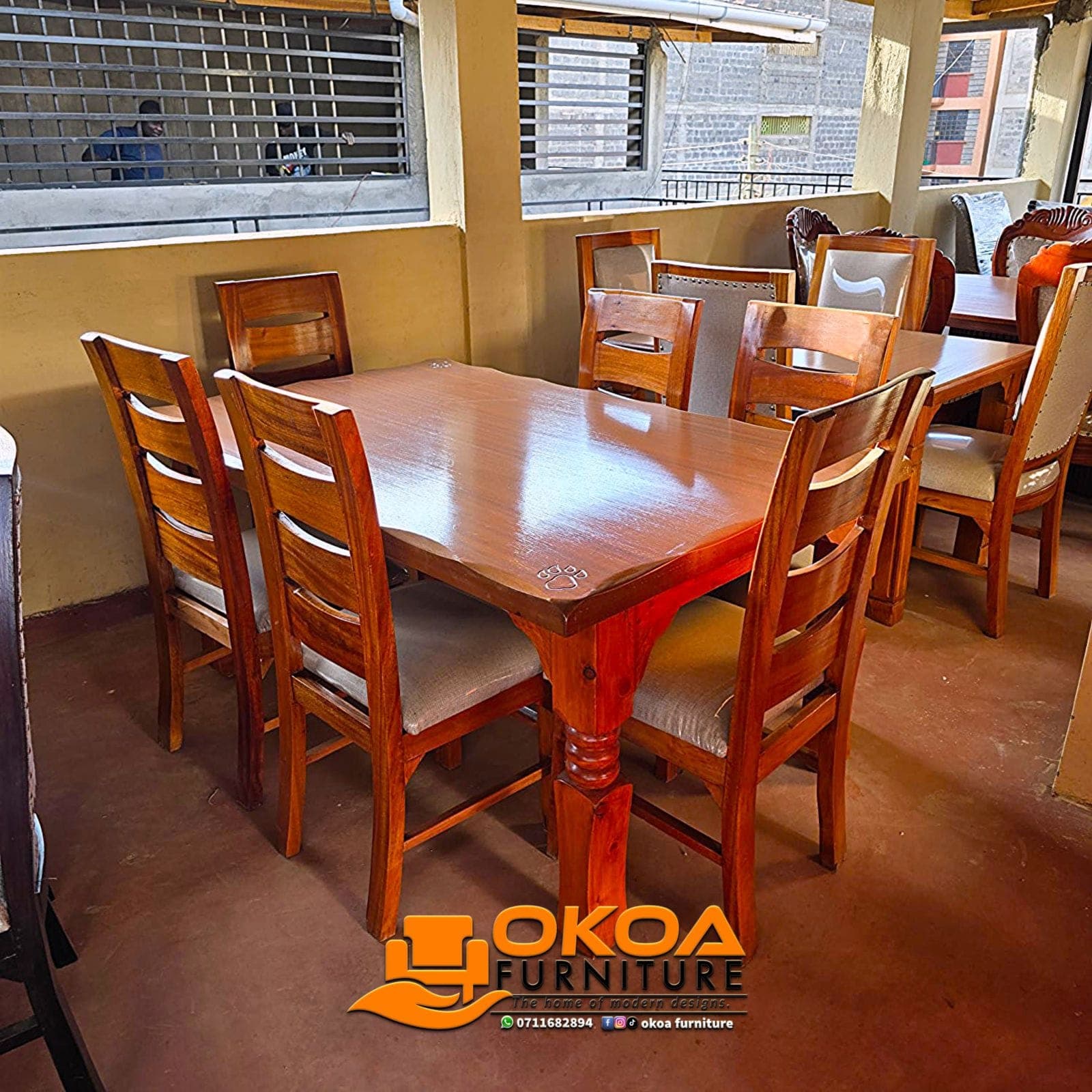Mahogany Dining Set (Ladder Back)