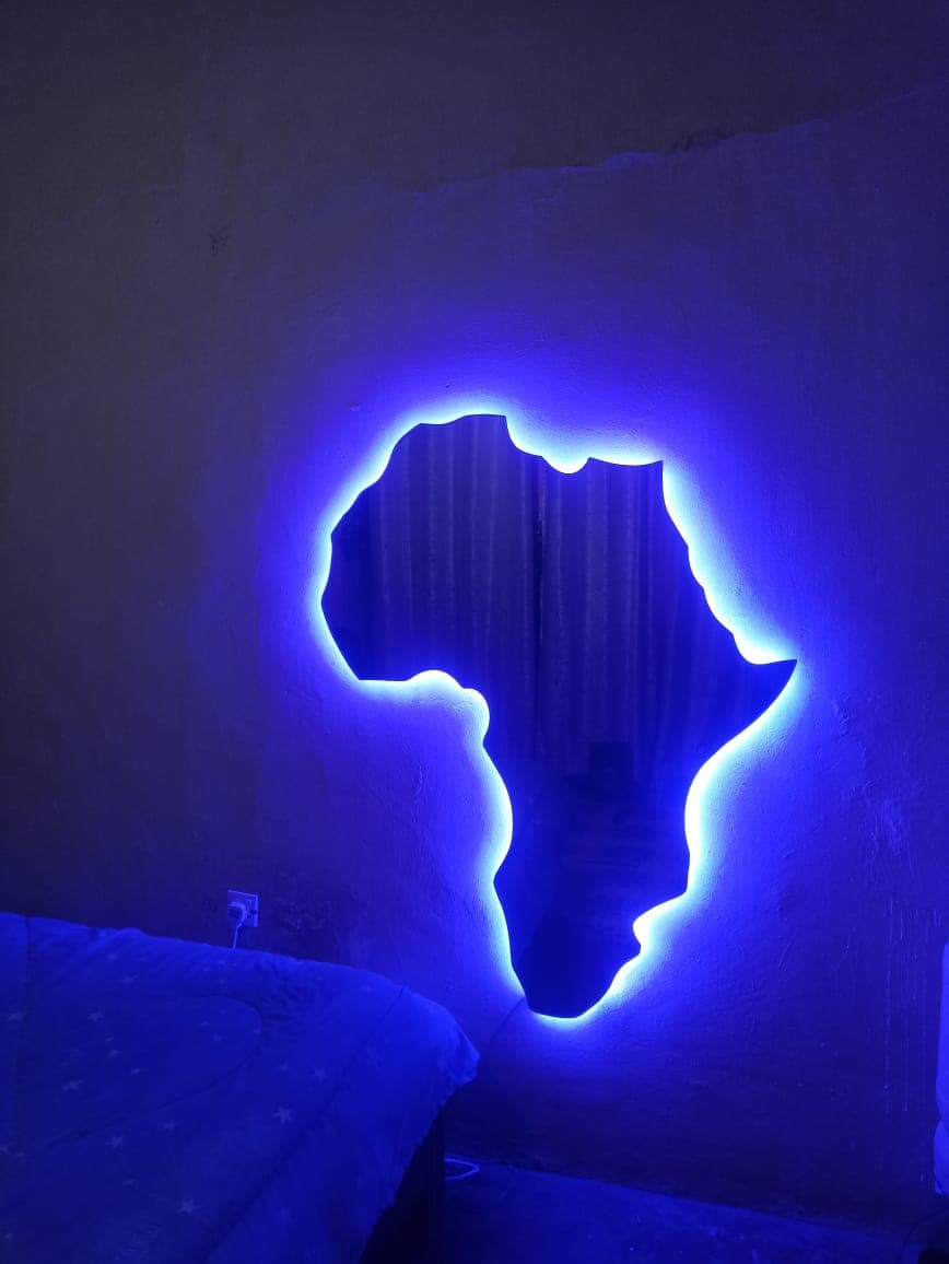 Africa-Shaped Mirror