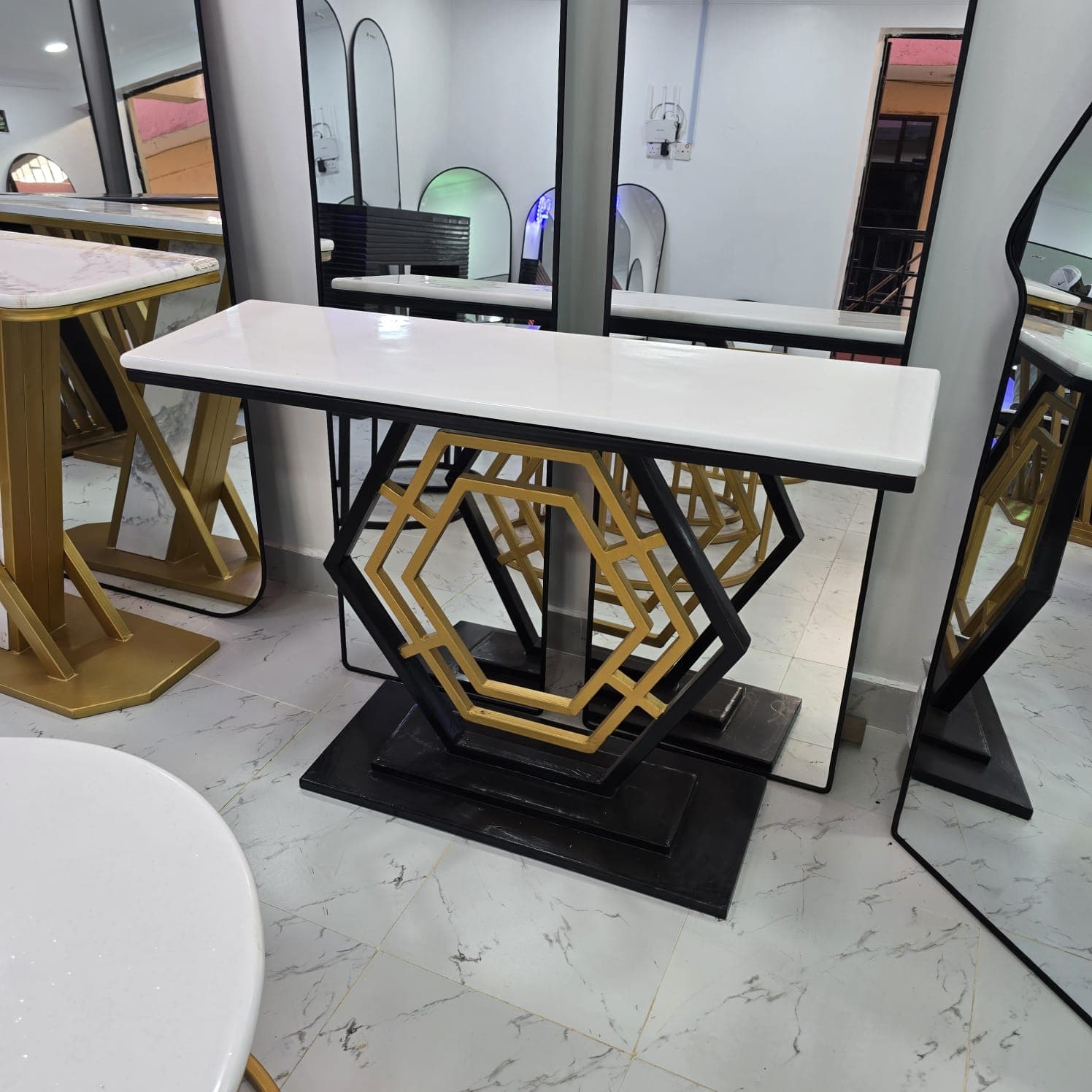 Hexagon Console Table